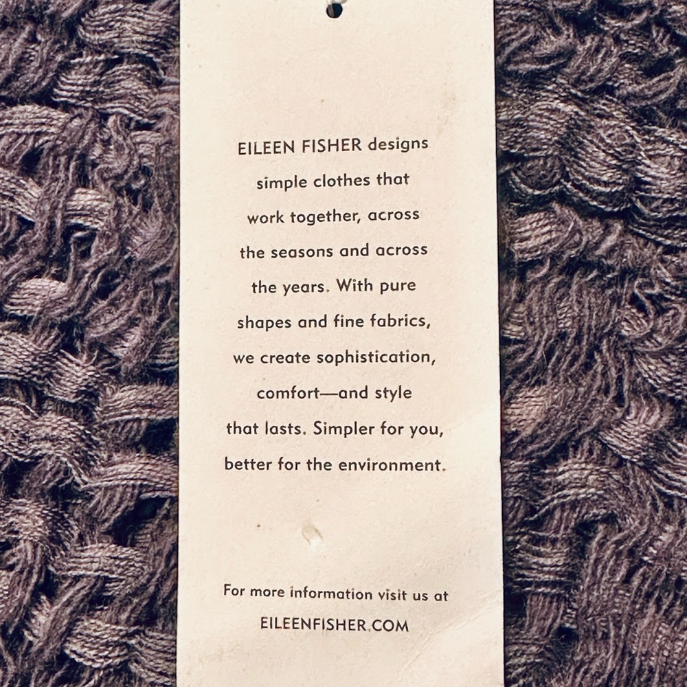 NEW + TAGS Eileen Fisher Italian Wool Scarf in Grey - Picture 5 of 6